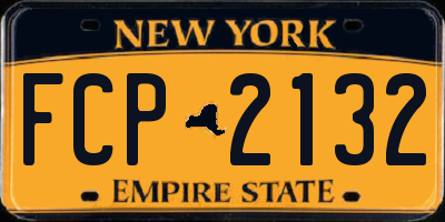 NY license plate FCP2132