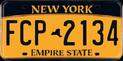 NY license plate FCP2134