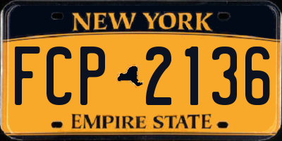 NY license plate FCP2136