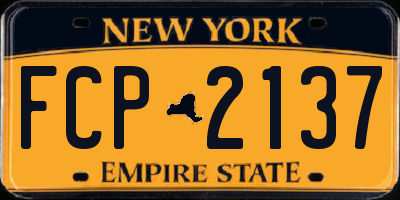NY license plate FCP2137