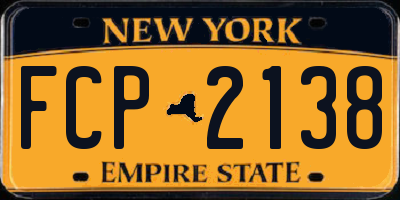 NY license plate FCP2138