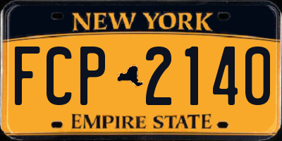 NY license plate FCP2140