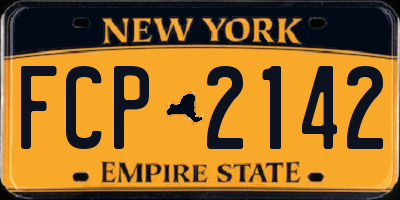 NY license plate FCP2142