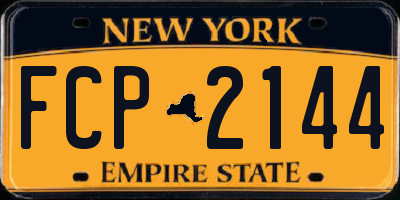 NY license plate FCP2144