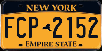 NY license plate FCP2152