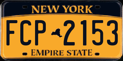 NY license plate FCP2153