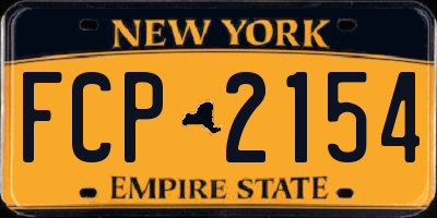 NY license plate FCP2154