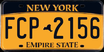NY license plate FCP2156