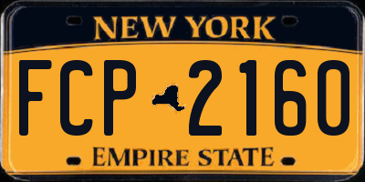 NY license plate FCP2160