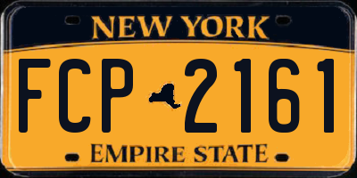 NY license plate FCP2161