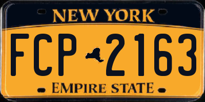 NY license plate FCP2163