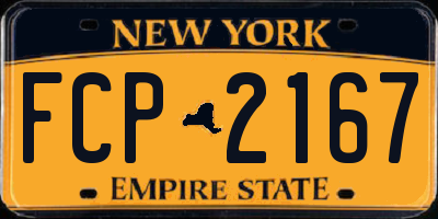 NY license plate FCP2167