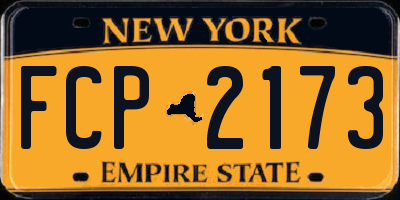 NY license plate FCP2173