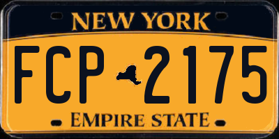 NY license plate FCP2175