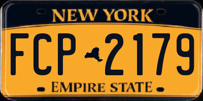 NY license plate FCP2179