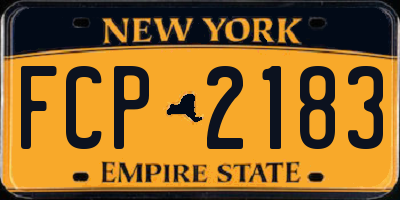 NY license plate FCP2183
