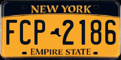 NY license plate FCP2186