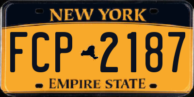 NY license plate FCP2187