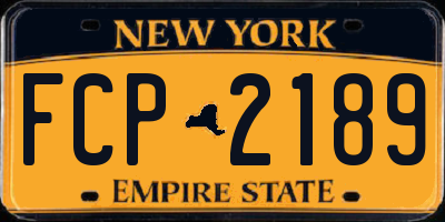 NY license plate FCP2189