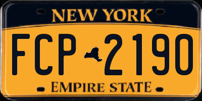 NY license plate FCP2190