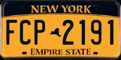 NY license plate FCP2191