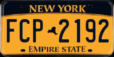NY license plate FCP2192
