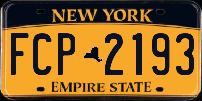 NY license plate FCP2193