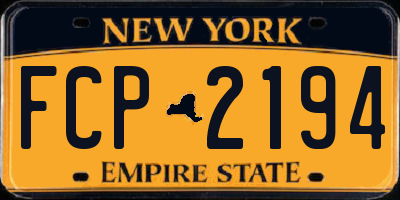 NY license plate FCP2194