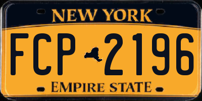 NY license plate FCP2196