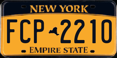 NY license plate FCP2210
