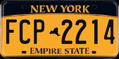 NY license plate FCP2214