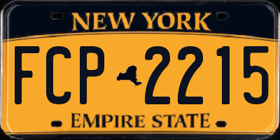 NY license plate FCP2215