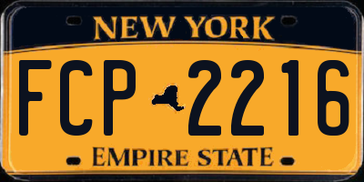 NY license plate FCP2216