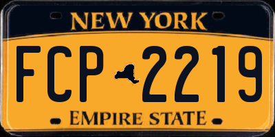 NY license plate FCP2219