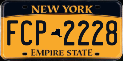 NY license plate FCP2228