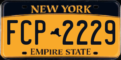NY license plate FCP2229