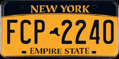 NY license plate FCP2240
