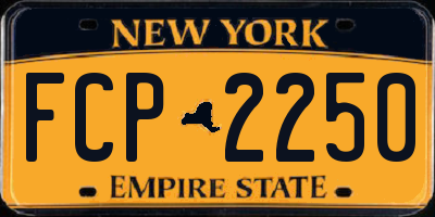 NY license plate FCP2250