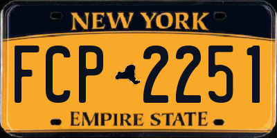 NY license plate FCP2251