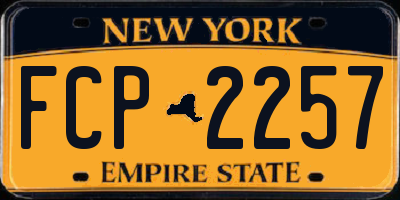 NY license plate FCP2257