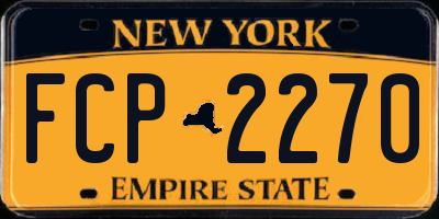 NY license plate FCP2270