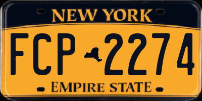NY license plate FCP2274