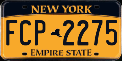 NY license plate FCP2275