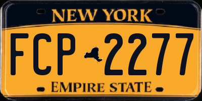 NY license plate FCP2277