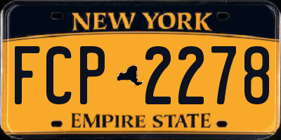 NY license plate FCP2278