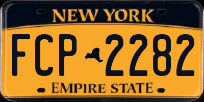 NY license plate FCP2282