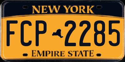 NY license plate FCP2285