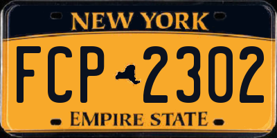 NY license plate FCP2302