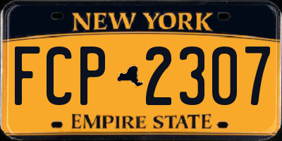 NY license plate FCP2307