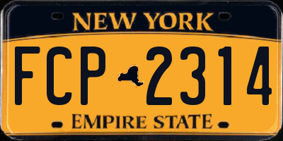 NY license plate FCP2314